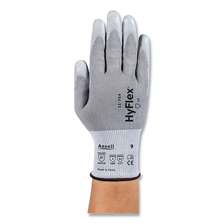 CUT RESISTANT GLOVE,  SIZE 9, GRAY, 12PR/DOZEN