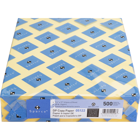 PREMIUM COPY PAPER CANARY  8 1/2"x11" 20LB 500/RM