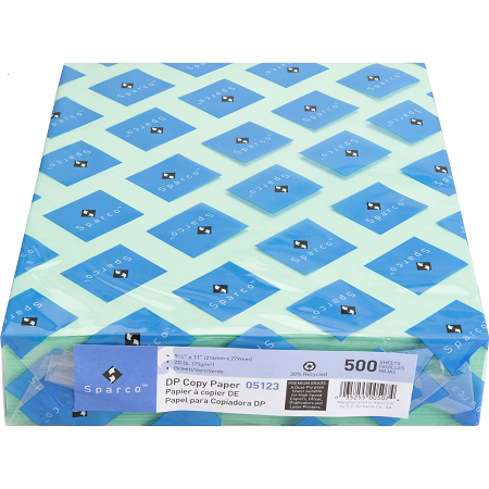 PREMIUM COPY PAPER - GREEN  8 1/2"X 11" 20LB 10RM/CS