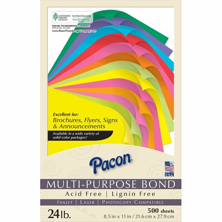 MULTIPURPOSE PAPER - HOT PINK  24# 500SH/RM