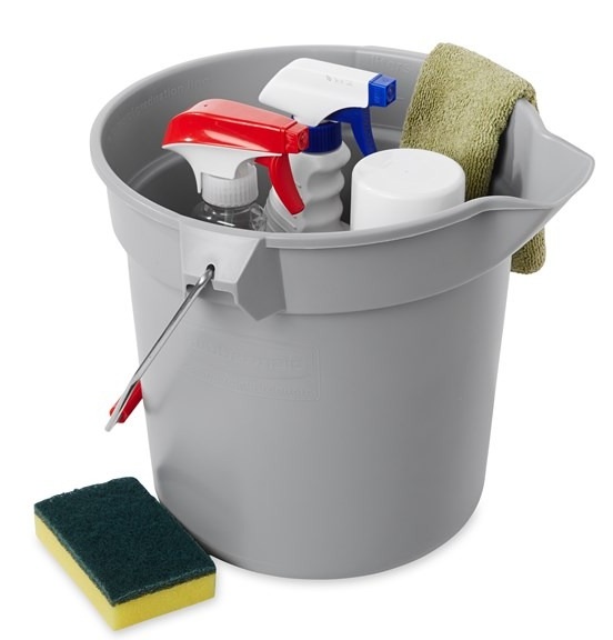 10QT BUCKET ROUND BRUTE GRAY  1946206  12/CS