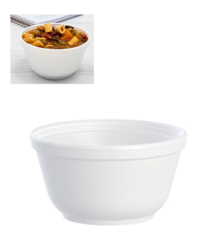 10B20 10oz EPS White Styrofoam  Bowl 1000/Cs