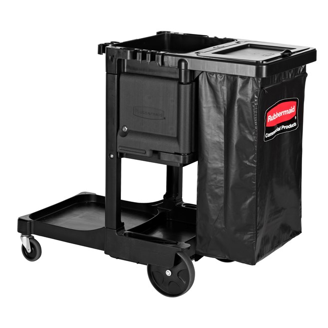 EXEC JANITOR CLEAN CART TRADITIONAL W/ BLACK VINYL BAG