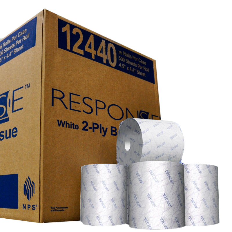 12440 2Ply Response Standard  Bath Tissue 4.5&quot;x4.4&quot; 500Sh/Rl 