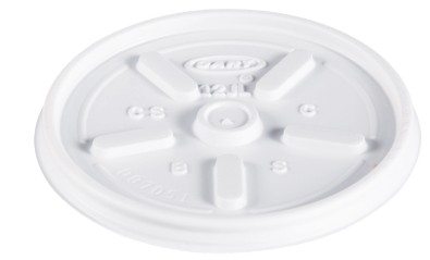 6-12OZ WHITE VENTED HIPS  PLASTIC LID FOR THE J12 AND 