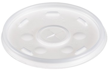 6-12OZ TRANSLUCENT  STRAW-SLOTTED HIPS PLASTIC LID 