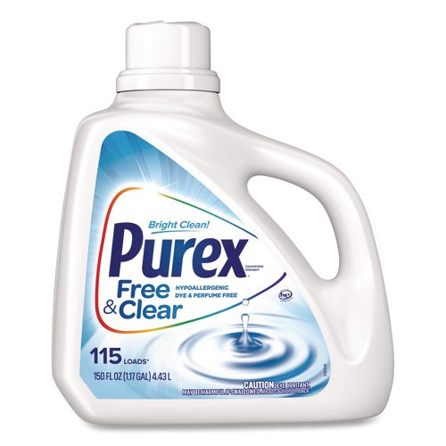 PUREX FREE &amp; CLEAR LIQUID HE  LAUNDRY DETERGENT, UNSCENTED 