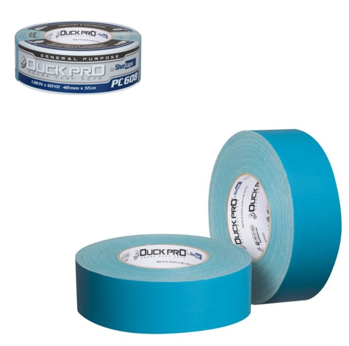 105452 PC608 DuckPro 48mmx55M  9Mil Teal Duct Tape 24Rls/Cs 