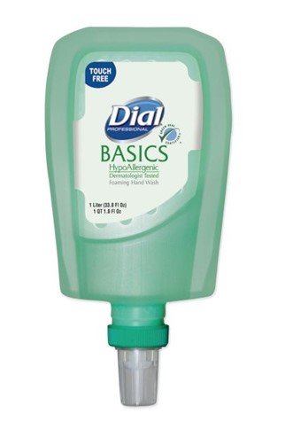 16790 Dial Basics Foaming 
Hypoallergenic Hand Soap - 
Honeysuckle Scent 1L/Ea 3Ea/Cs