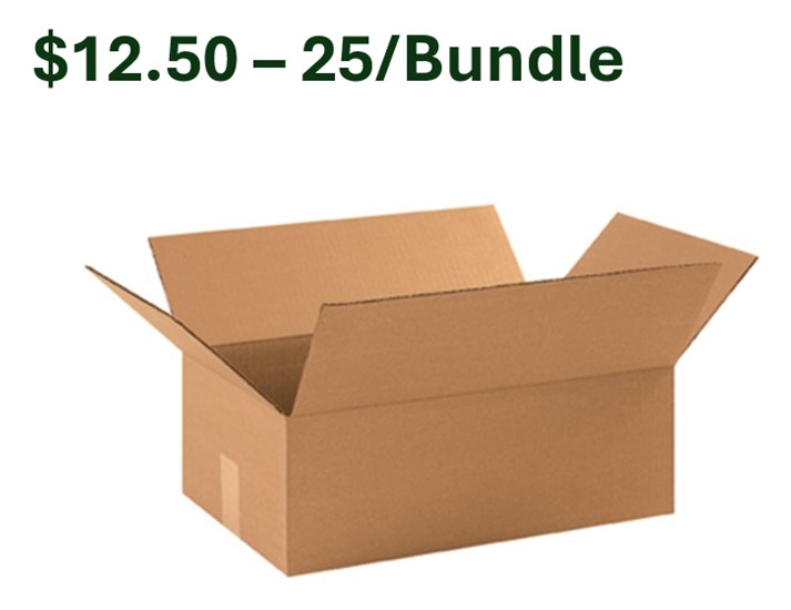 17.25x11.5x6 ECT-32 Kraft  Corrugated Box 25/Bndl 500/Bl