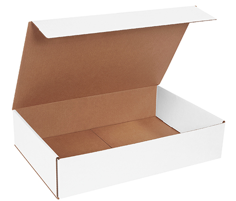 18 X 12 X 4" WHITE CORRUGATED  MAILERS, 50EACH/CASE