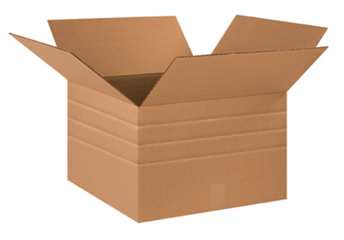 18x18x12 32-ECT Multi-Depth 
Kraft Corrugated Box 20/Bndl 
120/Bl