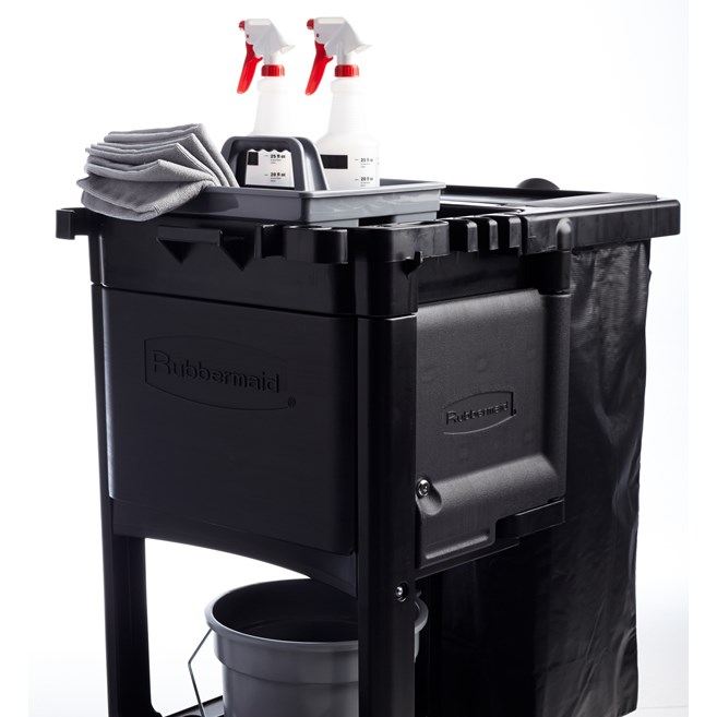 EXECUTIVE JANITORIAL CLEANING CART LOCKING CABINET DOORS STD