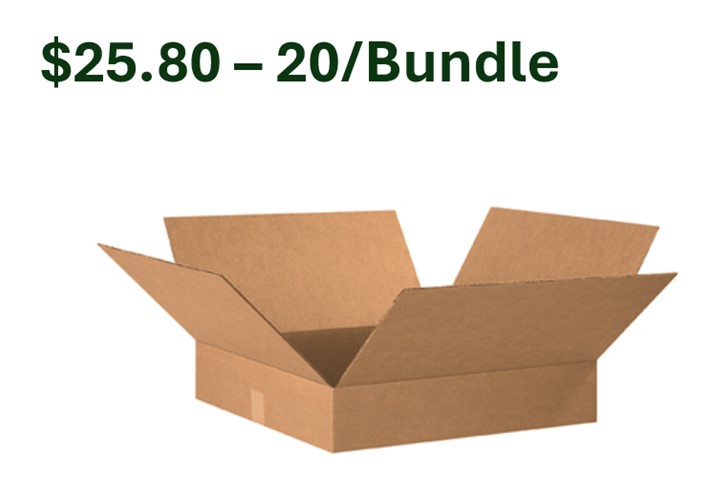 20x20x4 Corrugated Box 20/Bndl  240/Bl