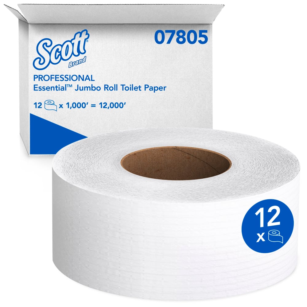 07805 Scott Essential 2Ply  Jumbo Roll Toilet Paper 