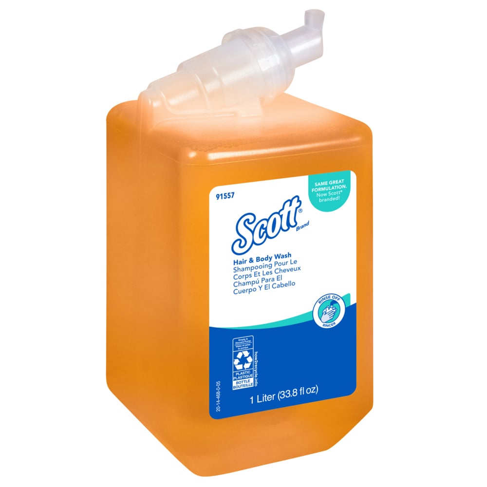 91557 Scott Foaming Hair &amp;  Body Soap Citrus Scent 1L/Ea 
