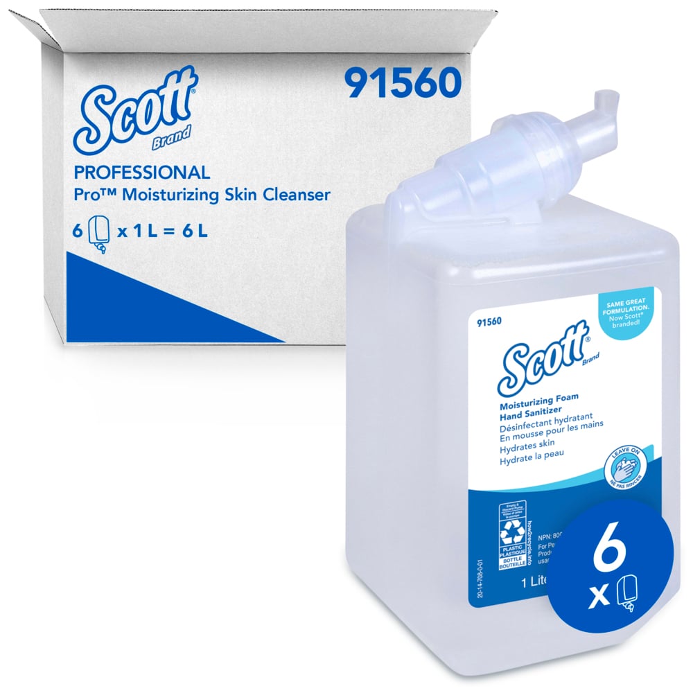 91560 Scott Moisturizing  Foaming Hand Sanitizer 1L/Ea 
