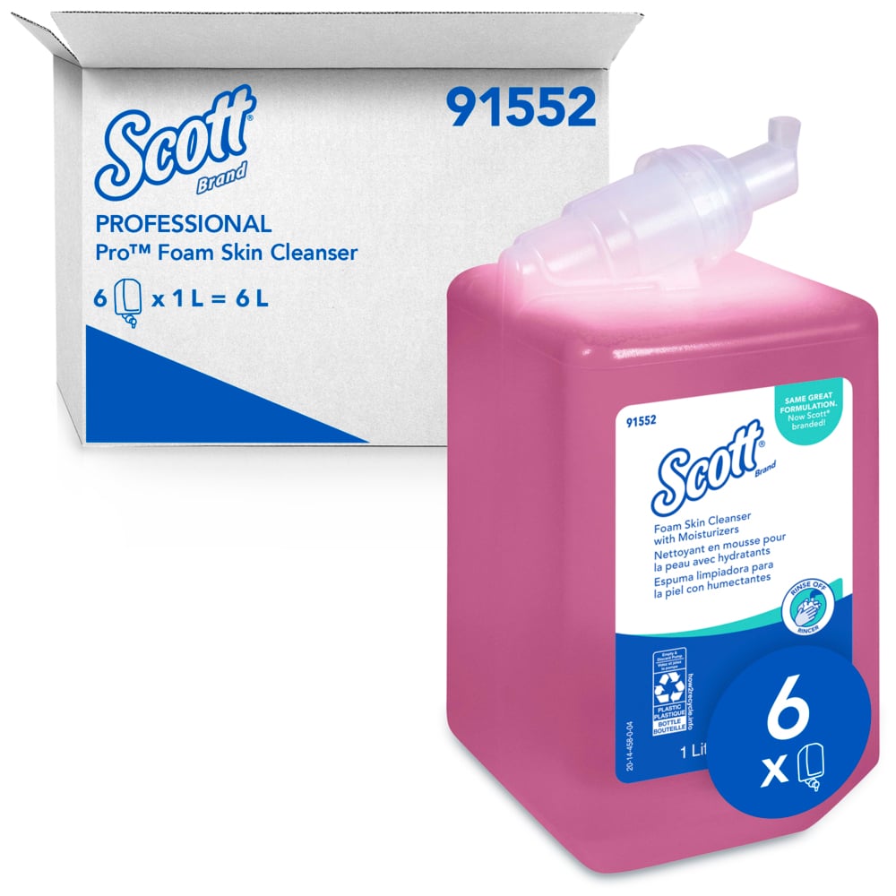 91552 Scott Foaming Hand Soap  w/ Moisturizers 1L/Ea 6/Cs