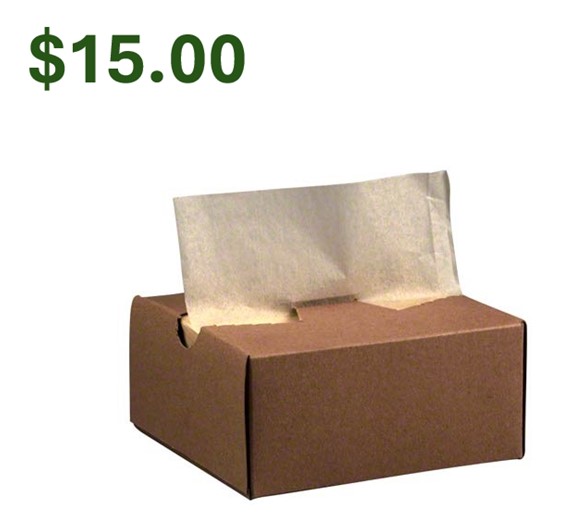 2106-NK 10.75&quot;x6&quot; Interfolded  Waxed Natural Bakery/Deli 