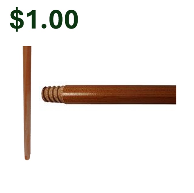 21661 60&quot; Zephyr Wood Handle  w/ Wooden Threads 1/Ea 