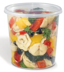 24OZ PLACON HOMEFRESH DELI  CLEAR ROUND POLYPRO CONTAINER 