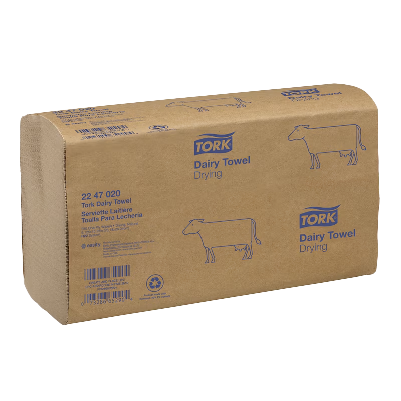 TORK GENERAL PURPOSE DAIRY  TOWEL, SINGLE FOLD - 250/PK 