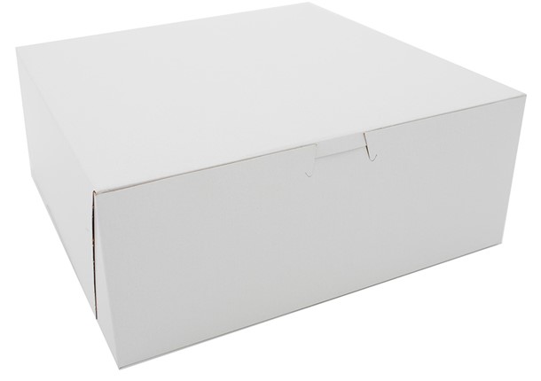 24263 14x10x4 White Bakery Box 
by Southern Champion 100/Cs