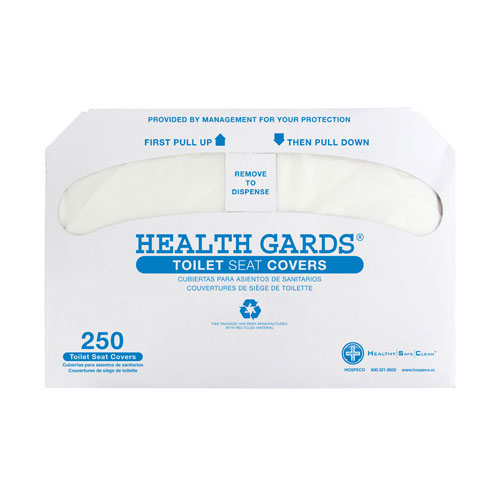HG-5000 HEALTH GARDS TOILET SEAT COVER HALF FOLD 20/250/CS