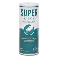 SUPER-SORB LEMON POWDER SPILL ABSORBANT  6/12 OZ SHAKER CAN
