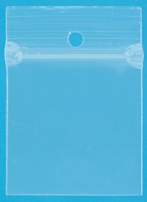 27405H 3&quot;x5&quot; 4Mil Clear Zipper 
Poly Bag w/ Hang Hole 250/Case