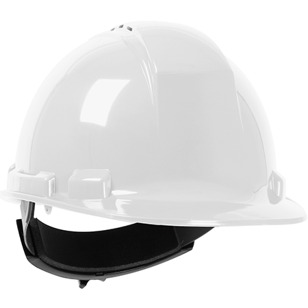 VENTED, CAP STYLE HARD HAT  WITH HDPE SHELL, 4-POINT 