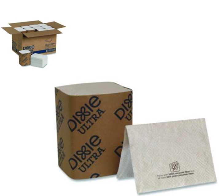 32006 Dixie Interfold Refill  Napkins 2Ply 6.5&quot;x9 7/8&quot; White 