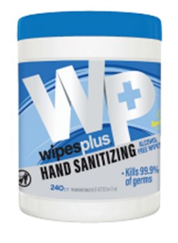 33803 - Sanitizing Wipe No 
Alcohol Wipes Plus 240/Can 
12Can/Cs