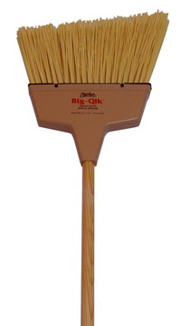13&quot; Big Qik Angle Zephyr Brown  Broom w/ Plastic Handle 1/Ea