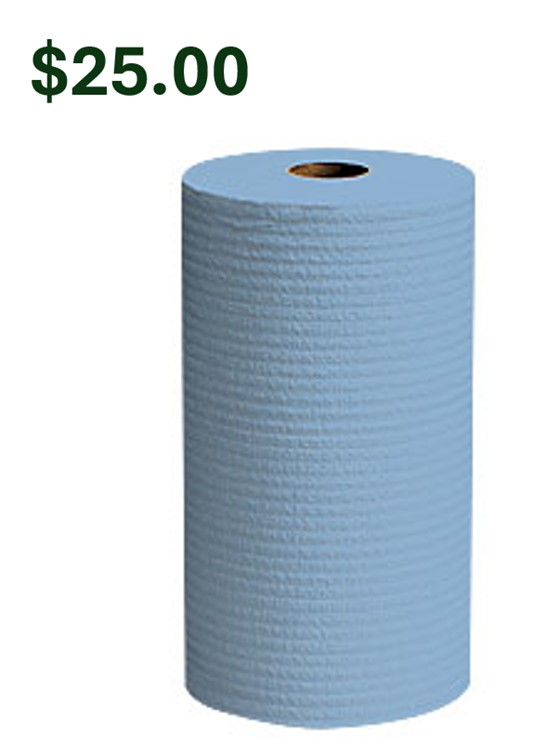 35411 WypAll General Clean X60 
Blue Multi-Task Cleaning Towel 
130/Roll 12Rl/Cs