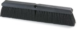 18" BROOM FINE SMOOTH SURFACE PUSH BLACK PLASTIC BLOCK 12CS