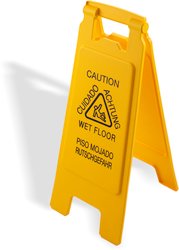 WET FLOOR SIGN ENG/SPN/GER YLW 6CS