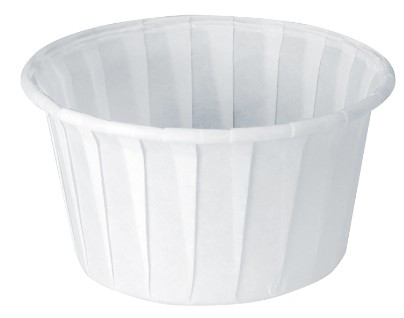 4OZ SOLO TREATED WHITE PAPER  SOUFFLE CUP 5000/CS 15CS/PLLT