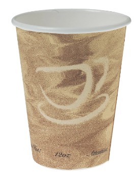 12OZ SSP MISTIQUE PRINT PAPER  SINGLE WALL HOT CUP 1000/CS 