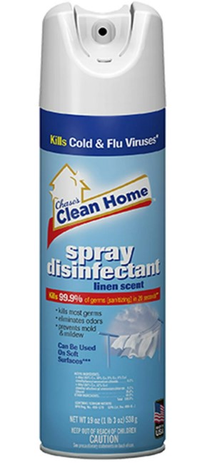 419-0427 Chase Clean Home  Disinfectant Spray Fresh Linen 