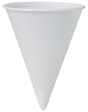 4.25OZ CONE COMPOSTABLE PAPER  WATER CUP 200/SLV 25SVL/CS 
