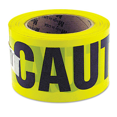 GNS10379 3"x1000' Non-Adhesive  CAUTION Yellow Safety Tape by 
