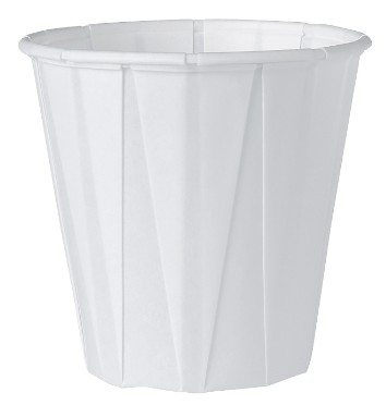 3.5OZ SOLO TREATED WHITE PAPER  SOUFFLE CUP 5000/CS 18CS/PLLT