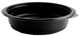 24OZ INCREDI-BOWLS 7.25" ROUND  MICROWAVABLE BLACK BOWL 352/CS