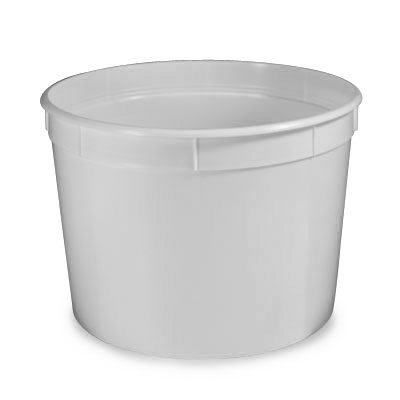1 Gallon White Round Container 
100/Cs