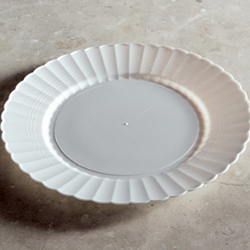 EMI-REP9-WH 9&quot; White Plate Plastic RESPOSABLE  10/18/CS