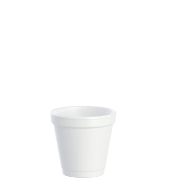 4J4 4oz EPS Foam White Cup  50/Sleeve - 1000 Cups/Case 