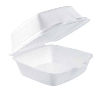 5.2" X 5.4" X 2.9" WHITE  INSULATED XPS FOAM HINGED 