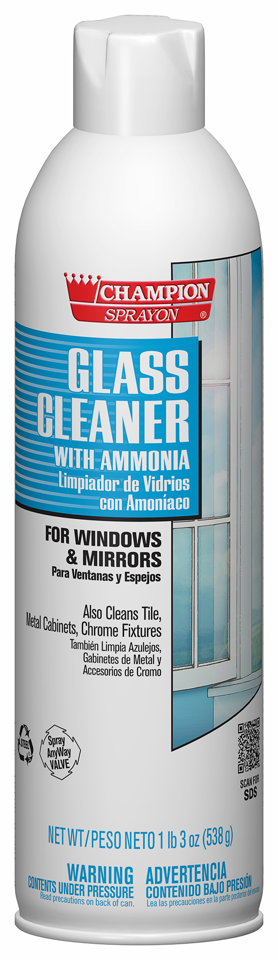 5151 Chase Products Aerosol 
Glass Cleaner w/ Ammonia 
19oz/Can 12Can/Cs