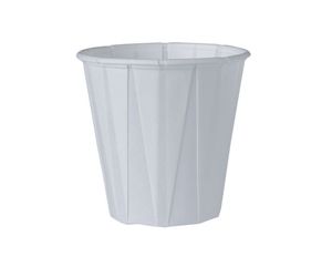 450 3.5 OZ WHITE TREATED PAPER PLEATED CUP 5000/CS